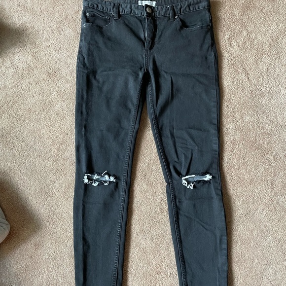 Free people destroyed skinny - black - size 28 - Picture 1 of 3